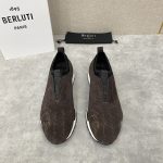 BERLUTI FAST TRACK SCRITTO SNEAKER DARK BROWN S6065-V2