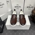 BERLUTI PLAYTIME SCRITTO SLIP-ON DARK BROWN S5685-V2