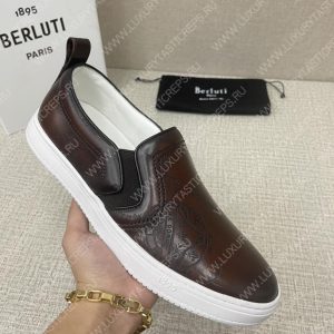 BERLUTI PLAYTIME SCRITTO SLIP-ON DARK BROWN S5685-V2 - Image 4