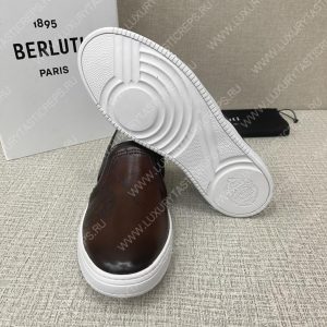 BERLUTI PLAYTIME SCRITTO SLIP-ON DARK BROWN S5685-V2 - Image 8