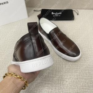 BERLUTI PLAYTIME SCRITTO SLIP-ON DARK BROWN S5685-V2 - Image 9