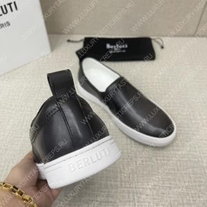 BERLUTI PLAYTIME SCRITTO SLIP-ON BLACK GREY S5685-V2 - Image 8