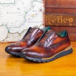 BERLUTI PLATOFF SCRITTO SNEAKER HONEY S5867