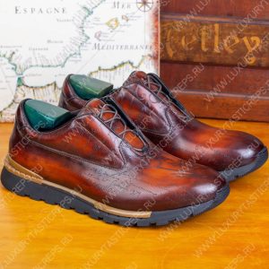 BERLUTI PLATOFF SCRITTO SNEAKER HONEY S5867 - Image 3