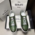 BERLUTI PLAYTIME SCRITTO SNEAKER BEETLE GREEN S5330-V2