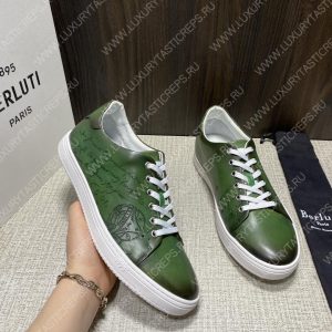 BERLUTI PLAYTIME SCRITTO SNEAKER BEETLE GREEN S5330-V2 - Image 3