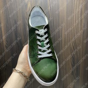BERLUTI PLAYTIME SCRITTO SNEAKER BEETLE GREEN S5330-V2 - Image 7