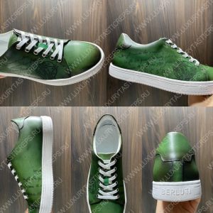 BERLUTI PLAYTIME SCRITTO SNEAKER BEETLE GREEN S5330-V2 - Image 9