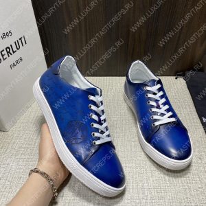 BERLUTI PLAYTIME SCRITTO SNEAKER BLUE S5330-V2 - Image 3