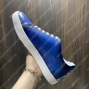 BERLUTI PLAYTIME SCRITTO SNEAKER BLUE S5330-V2 - Image 8