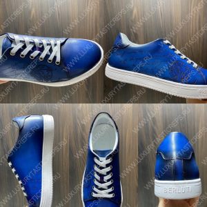 BERLUTI PLAYTIME SCRITTO SNEAKER BLUE S5330-V2 - Image 9
