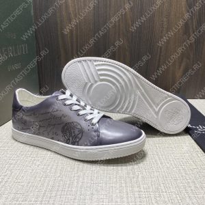 BERLUTI PLAYTIME SCRITTO SNEAKER LIGHT ALUMINUM S5330-V2 - Image 4
