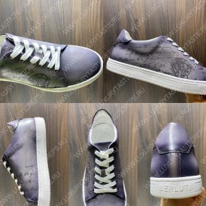 BERLUTI PLAYTIME SCRITTO SNEAKER LIGHT ALUMINUM S5330-V2 - Image 8