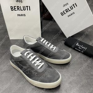 BERLUTI PLAYTIME SCRITTO SNEAKER DARK GREY S5830-BA8 - Image 3