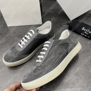 BERLUTI PLAYTIME SCRITTO SNEAKER DARK GREY S5830-BA8 - Image 5