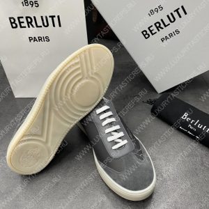 BERLUTI PLAYTIME SCRITTO SNEAKER DARK GREY S5830-BA8 - Image 8