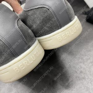 BERLUTI PLAYTIME SCRITTO SNEAKER DARK GREY S5830-BA8 - Image 9