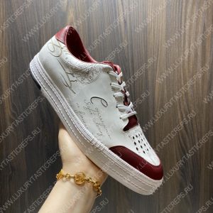 BERLUTI PLAYTIME SCRITTO SNEAKER WHITE AND RED S5304-V31 - Image 6