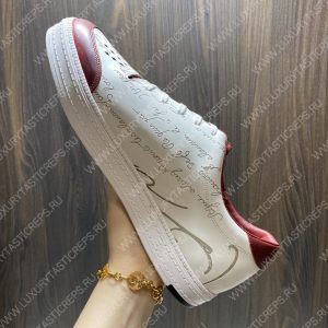 BERLUTI PLAYTIME SCRITTO SNEAKER WHITE AND RED S5304-V31 - Image 8