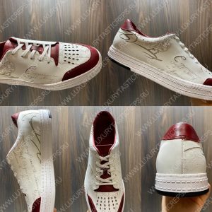 BERLUTI PLAYTIME SCRITTO SNEAKER WHITE AND RED S5304-V31 - Image 9