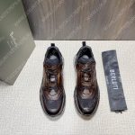 BERLUTI PLAYOFF SCRITTO LEATHER SNEAKER DARK BROWN S5867-V2