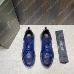 BERLUTI PLAYOFF SCRITTO LEATHER SNEAKER BLUE S5867-V2