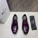 BERLUTI FAST TRACK SCRITTO SNEAKER PURPLE S5541