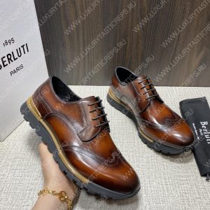 BERLUTI FAST TRACK SCRITTO SNEAKER TOBACCO BIS S5541 - Image 3