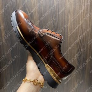 BERLUTI FAST TRACK SCRITTO SNEAKER TOBACCO BIS S5541 - Image 8