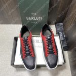 BERLUTI PLAYTIME SNEAKER BLACK AND RED S6163-V31