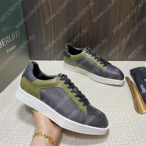 BERLUTI PLAYTIME SNEAKER BLACK AND KHAKI S6163-V31 - Image 3