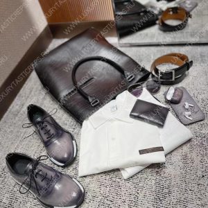 BERLUTI FAST TRACK SNEAKER BLACK GREY S5425-V2 - Image 3