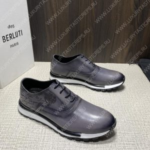 BERLUTI FAST TRACK SNEAKER BLACK GREY S5425-V2 - Image 5