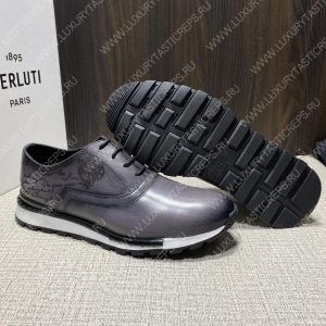 BERLUTI FAST TRACK SNEAKER BLACK GREY S5425-V2 - Image 8
