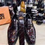 BERLUTI ALESSANDRO DEMESURE ALLIGATOR OXFORD MAROON S1412-E2