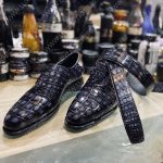 BERLUTI ALESSANDRO DEMESURE ALLIGATOR OXFORD GREY S1412-E2