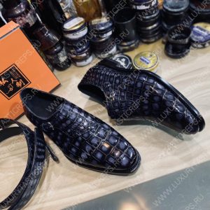 BERLUTI ALESSANDRO DEMESURE ALLIGATOR OXFORD GREY S1412-E2 - Image 4