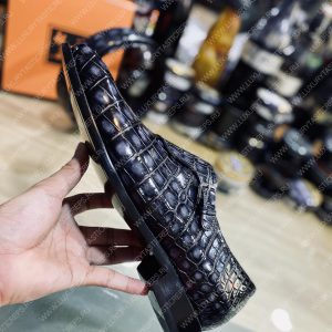 BERLUTI ALESSANDRO DEMESURE ALLIGATOR OXFORD GREY S1412-E2 - Image 7