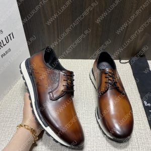BERLUTI FAST TRACK SCRITTO SNEAKERS BROWN S3873-V1 - Image 3