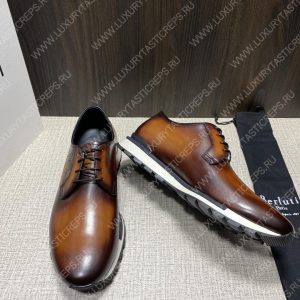 BERLUTI FAST TRACK SCRITTO SNEAKERS BROWN S3873-V1 - Image 4