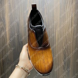 BERLUTI FAST TRACK SCRITTO SNEAKERS BROWN S3873-V1 - Image 7