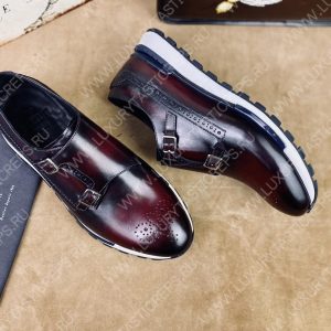 BERLUTI LEATHER SNEAKERS MAROON S4440-VX1 - Image 3