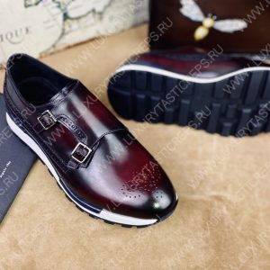 BERLUTI LEATHER SNEAKERS MAROON S4440-VX1 - Image 4