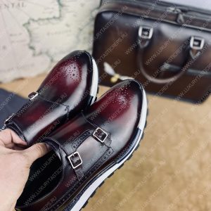 BERLUTI LEATHER SNEAKERS MAROON S4440-VX1 - Image 6