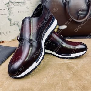 BERLUTI LEATHER SNEAKERS MAROON S4440-VX1 - Image 8