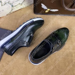 BERLUTI LEATHER SNEAKERS BLACK S5890 - Image 6