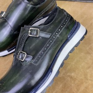 BERLUTI LEATHER SNEAKERS BLACK S5890 - Image 9