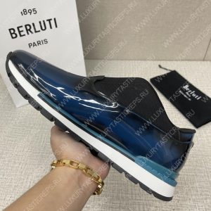 BERLUTI FAST TRACK SNEAKERS BLUE S5541-V2 - Image 6