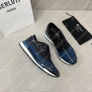BERLUTI FAST TRACK SNEAKERS BLUE S5541-V2 - Image 7