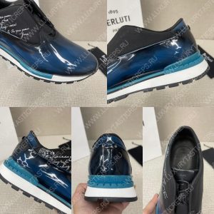 BERLUTI FAST TRACK SNEAKERS BLUE S5541-V2 - Image 9